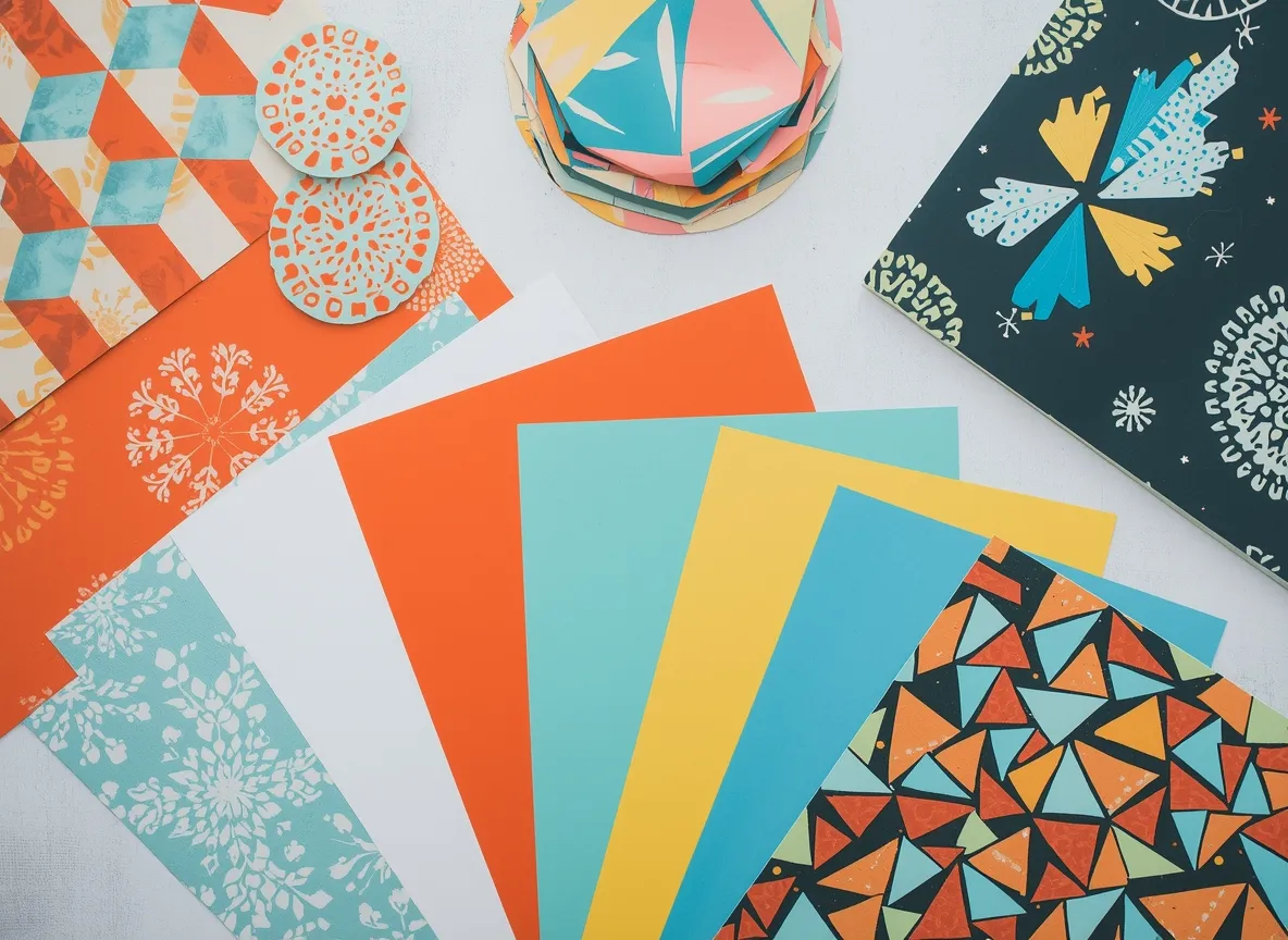 Paper crafting starter bundle with various paper types